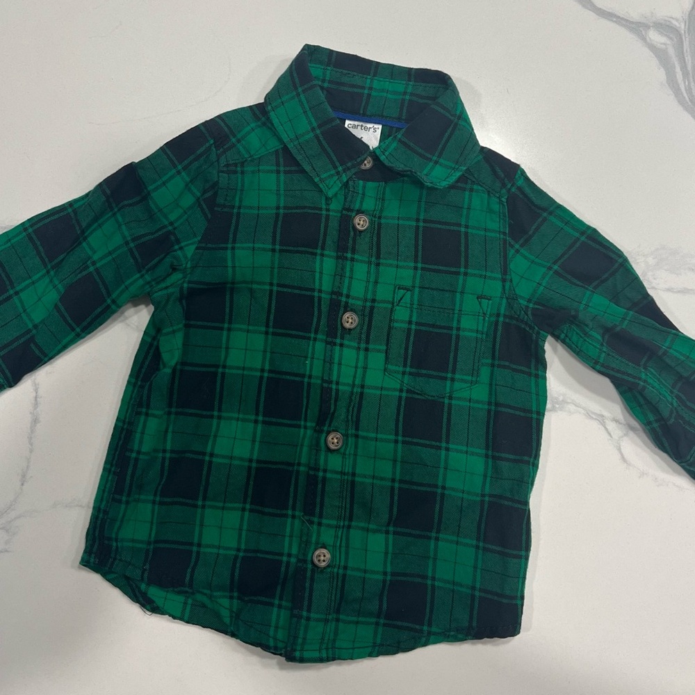 Carter's baby boy long sleeve carpenter shirt